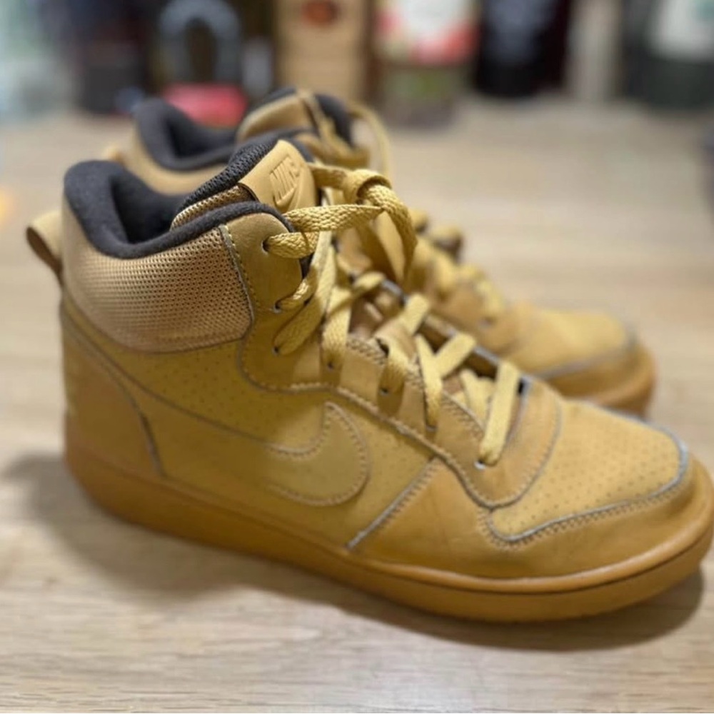 Nike High-Top Sneakers in Mustard Yellow